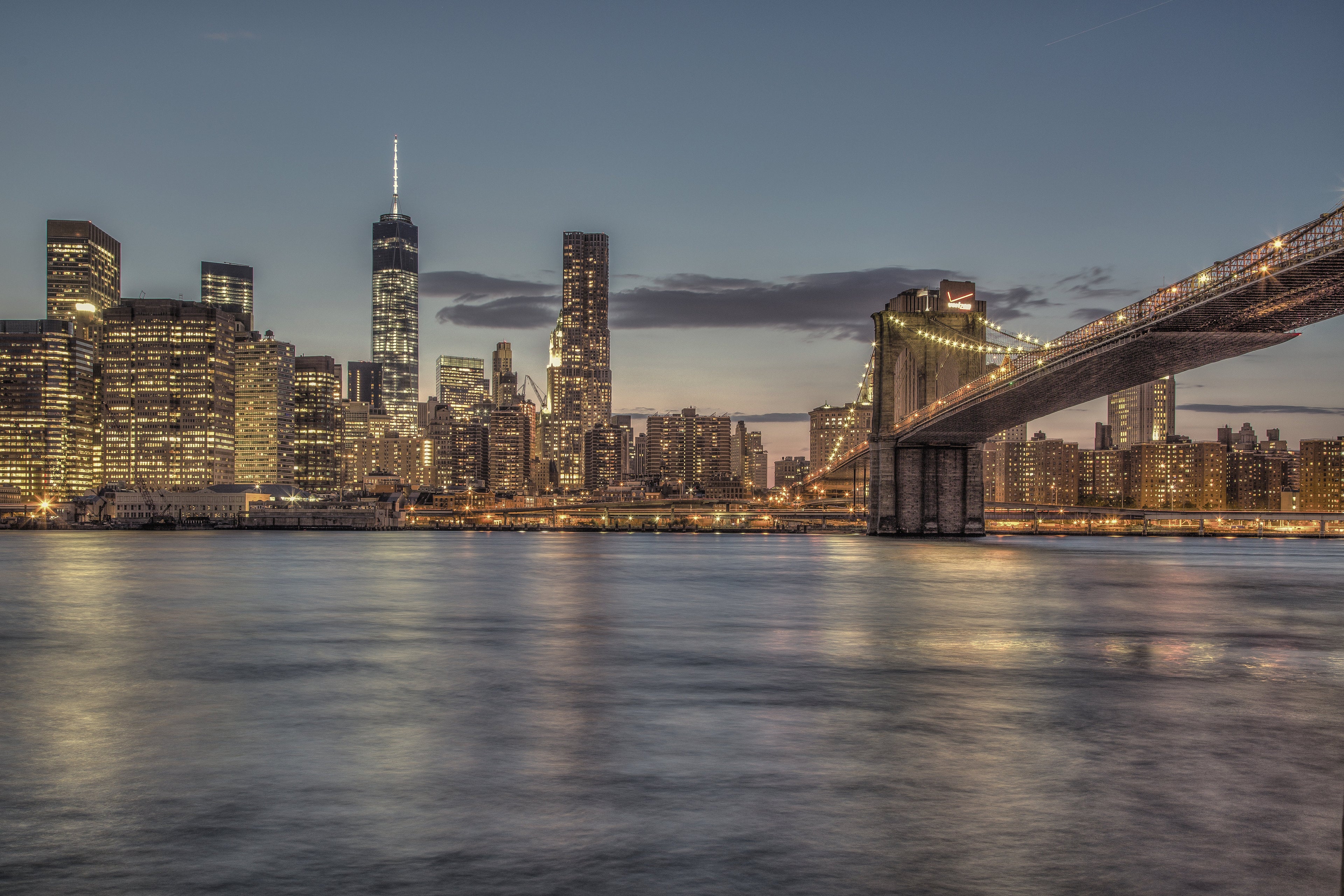 view of downtown Manhattan across the river